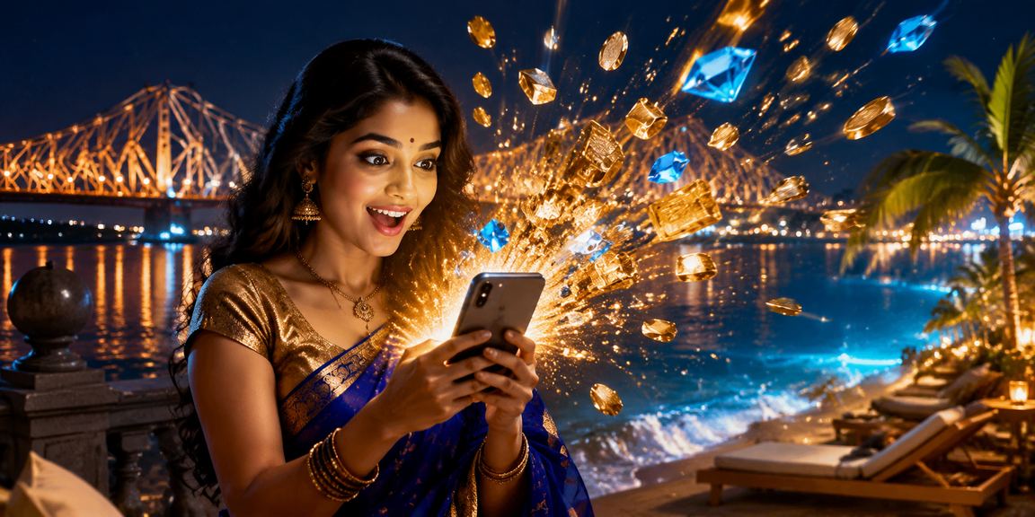 Mobile casino interface showing VIP games on a smartphone in Kolkata nightlife